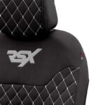Ημικαλύμματα Μπροστινών Καθισμάτων Otom RSX Sport Ύφασμα Κεντητό Καπιτονέ Μαύρο Με Άσπρη Ραφή RSXL-101 2 Τεμάχια - Image 3