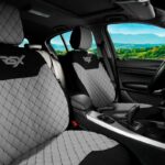 Ημικαλύμματα Μπροστινών Καθισμάτων Otom RSX Sport Ύφασμα Κεντητό Καπιτονέ Γκρι Με Μαύρη Ραφή RSXL-103 2 Τεμάχια - Image 4