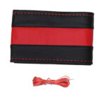 Κάλυμμα Τιμονιού Αυτοκινήτου Otom Stitching Δερματίνη Ραφτό Εξώγαζο Μαύρο - Κόκκινο Medium 37-39cm DK-301