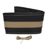 Κάλυμμα Τιμονιού Αυτοκινήτου Otom Stitching Δερματίνη Ραφτό Εξώγαζο Μαύρο - Μπεζ Medium 37-39cm DK-303