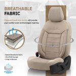 Καλύμματα Αυτοκινήτου Otom Comfortline Design Universal Sued  Rachel  Δερματίνη Σετ Εμπρός  Πίσω 11 Τεμαχίων Μπεζ CMF-210 - Image 3