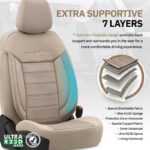 Καλύμματα Αυτοκινήτου Otom Comfortline Design Universal Sued  Rachel  Δερματίνη Σετ Εμπρός  Πίσω 11 Τεμαχίων Μπεζ CMF-210 - Image 4