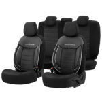 Καλύμματα Αυτοκινήτου Otom Comfortline Design Universal Sued  Rachel  Δερματίνη Σετ Εμπρός  Πίσω 11 Τεμαχίων Μαύρο Με Άσπρο Ρέλι CMF-217