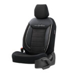 Καλύμματα Αυτοκινήτου Otom Comfortline Design Universal Sued  Rachel  Δερματίνη Σετ Εμπρός  Πίσω 11 Τεμαχίων Μαύρο Με Άσπρο Ρέλι CMF-217 - Image 2