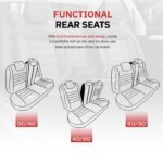 Καλύμματα Αυτοκινήτου Otom Comfortline Design Universal Sued  Rachel  Δερματίνη Σετ Εμπρός  Πίσω 11 Τεμαχίων Μαύρο Με Άσπρο Ρέλι CMF-217 - Image 4