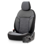 Καλύμματα Αυτοκινήτου Otom Reflective Design Universal Jacquard  Rachel  Δερματίνη Σετ Εμπρός  Πίσω 11 Τεμαχίων Μαύρο - Σκούρο Γκρι RFL-2603 - Image 2