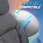 Καλύμματα Αυτοκινήτου Otom Reflective Design Universal Jacquard  Rachel  Δερματίνη Σετ Εμπρός  Πίσω 11 Τεμαχίων Μαύρο - Σκούρο Γκρι RFL-2603 - Image 4