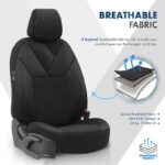 Καλύμματα Αυτοκινήτου Otom Tempo Design Universal Βαμβακερό Ύφασμα Rachel Σετ Εμπρός  Πίσω 11 Τεμαχίων Μαύρο TMP-1501 - Image 3