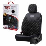 Ημικάλυμμα Αυτοκινήτου Otom RSX Diamond Sued  Δερματίνη Κεντητή Καπιτονέ Μαύρο Με Άσπρη Ραφή RSXT-102 1 Τεμάχιο