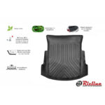 Πατάκι Πορτ-Παγκάζ 3D Σκαφάκι Από Λάστιχο TPE Για Tesla Model 3 2017-2019 Μαύρο Rizline - Image 2