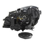 Μπροστινά Φανάρια Set Για Mercedes-Benz C-Class W204 11-14 DRL & Led Φλας Μαύρα H7 Με Μοτέρ Depo - Image 3