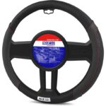 Κάλυμμα Τιμονιού Αυτοκινήτου Δερματίνη Φορετό Μαύρο  Κόκκινο Sparco Medium 38cm - Image 2