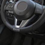 Κάλυμμα Τιμονιού Αυτοκινήτου Δερματίνη Φορετό Μαύρο  Κόκκινο Sparco Medium 38cm - Image 3