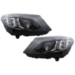 Μπροστινά Φανάρια Set Για Mercedes-Benz C-Class W205 14-18 DRL Full Led Multibeam Upgrade Από Αλογόνου Μαύρα Με Μοτέρ Carner - Image 2