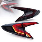 Πισινά Φανάρια Set Για Toyota C-HR 2016-2019 Full Led Bar Dynamic Φλας Black - Image 4