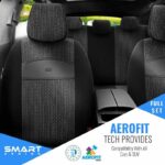 Καλύμματα Αυτοκινήτου Otom Smart Design Universal Ύφασμα  Δερματίνη Σετ Εμπρός  Πίσω 11 Τεμαχίων Μαύρο SLΤSΜΤ101-ΝΖ - Image 3