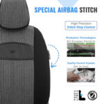 Καλύμματα Αυτοκινήτου Otom Smart Design Universal Ύφασμα  Δερματίνη Σετ Εμπρός  Πίσω 11 Τεμαχίων Μαύρο  Γκρι SLTSMT102-NZ - Image 4