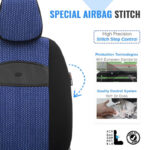 Καλύμματα Αυτοκινήτου Otom Smart Design Universal Ύφασμα  Δερματίνη Σετ Εμπρός  Πίσω 11 Τεμαχίων Μαύρο  Μπλε SLTSMT104-NZ - Image 4