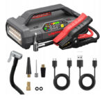 Εκκινητής Μπαταριών Αυτοκινήτου Powerbank Κομπρεσσέρ Αέρος 150PSI Φακός Led 4 Σε1 Lokithor JA302 PRO 12 Volt 3000A
