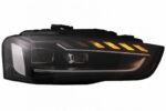Μπροστινά Φανάρια Set Για Audi A4 B8.5 Facelift (2012-2015) Μαύρα A4 B9.5 Design OEM Xenon Upgrade Σε Full Led & Dynamic Led Φλας Carner - Image 3