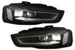 Μπροστινά Φανάρια Set Για Audi A4 B8.5 Facelift (2012-2015) Μαύρα A4 B9.5 Design OEM Xenon Upgrade Σε Full Led & Dynamic Led Φλας Carner - Image 4