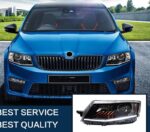 Μπροστινά Φανάρια Set Για Skoda Octavia mk3 2014-2017 DRL Μαύρα Carner