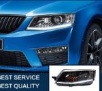 Μπροστινά Φανάρια Set Για Skoda Octavia mk3 2014-2017 DRL Μαύρα Carner - Image 3