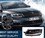 Μπροστινά Φανάρια Set Για Skoda Octavia mk3 2014-2017 DRL Μαύρα Carner - Image 4