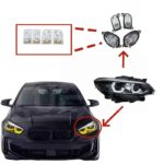 Αναλλακτικά Module Led DRL Φλας Για Bmw 1 F40  2 F44 LED Headllight DRL Module 63119448115 9448115 Turn Signal LED Board 9448116 Κίτρινο Χρώμα 4 Τεμάχια Για 2 Φανάρια