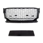 Μάσκα Για Audi Q2 (GA) PreFacelift 2016-2020 RSQ2 Look Κυψελωτή Μαύρο Γυαλιστερό 1 Τεμάχιο - Image 2