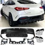Diffuser Πίσω Προφυλακτήρα Για Mercedes-Benz GLE Coupe C167 SUV 2019+ Amg Look Για Amg Sport Line Προφυλακτήρες Σετ Με Μπούκες Χρωμίου