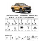 Βάσεις Πλαινών Σκαλοπατιών (Dma) Για Ford Ranger 2022- Pk P703  Volkswagen Amarok 2022- Pk Ii