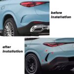 Πλαινά Πτερύγια Πισινού Προφυλακτήρα Για Mercedes-Benz GLC C254 2023+ Coupe Με Amg Line Προφυλακτήρα Γυαλιστερό Μαύρο 2 Τεμάχια - Image 3