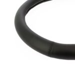Κάλυμμα Τιμονιού Αυτοκινήτου Δερματίνη Ασύμμετρο Double D Medium 38cm Μαύρο - Image 2