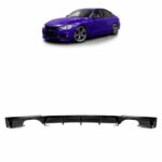 Diffuser Πίσω Προφυλακτήρα Για Bmw 3 F30F31 11-19 M-Packet Μαύρο Γυαλιστερό Με 2 Διπλές Τρύπες Εξάτμισης Αριστερά & Δεξιά Από Abs Πλαστικό 1 Τεμάχιο