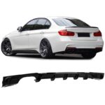 Diffuser Πίσω Προφυλακτήρα Για Bmw 3 F30F31 11-19 M-Packet Μαύρο Γυαλιστερό Με 1 Διπλή Τρύπα Εξάτμισης Αριστερά Από Abs Πλαστικό 1 Τεμάχιο