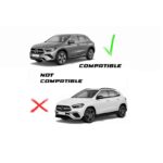 Μάσκα Για Mercedes-Benz GLA H247 Facelift 24+ Panamericana Look Γυαλιστερή Μαύρη 1 Τεμάχιο - Image 3