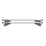 Μπάρες Οροφής Αλουμινίου Universal Menabo Tiger XL 132cm Railing System Σετ Με Πόδια Και Κλειδαριά Ασημί 2 Τεμάχια - Image 2