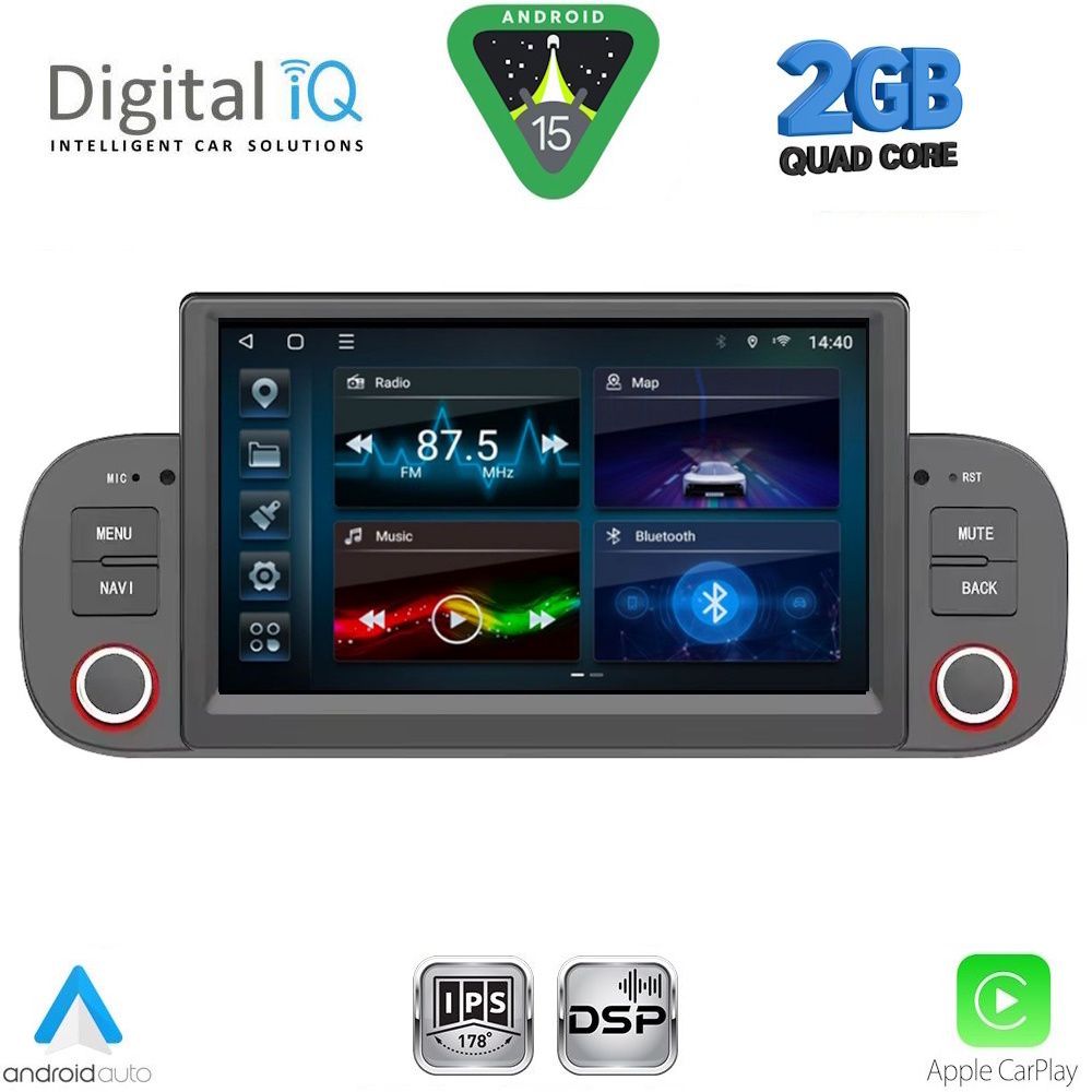 DIGITAL IQ BLD 222_CPA (7" DECK) MULTIMEDIA SYSTEM for FIAT PANDA mod. 2012-2021