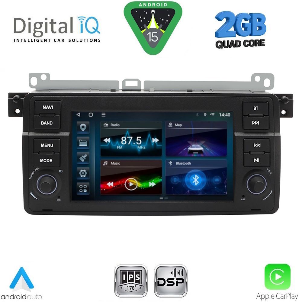 DIGITAL IQ BLD 252_CPA (7" DECK) MULTIMEDIA SYSTEM for BMW E46 mod. 1998-2005