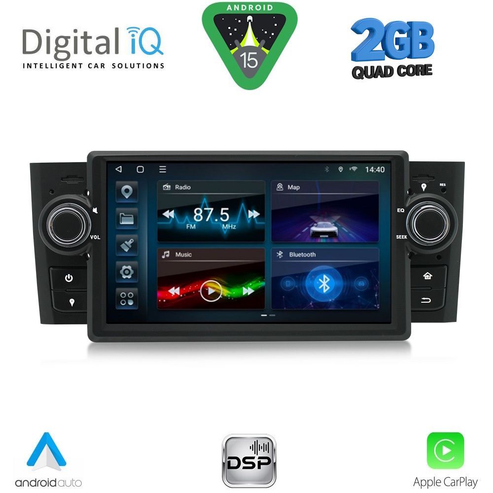 DIGITAL IQ BLD 263_CPA (7" DECK) MULTIMEDIA SYSTEM for GRANDE PUNTO mod. 2005-2012