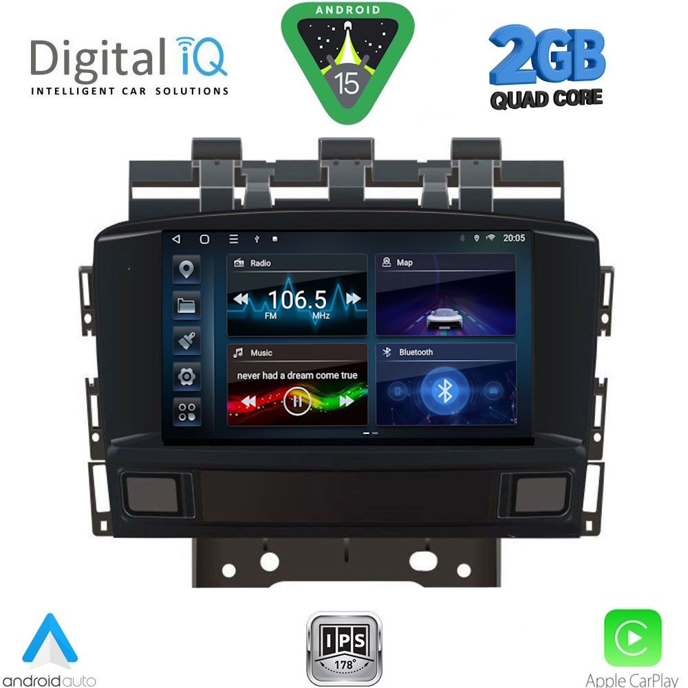 DIGITAL IQ BLD 272_CPA (7" DECK) MULTIMEDIA SYSTEM for OPEL ASTRA J mod. 2011-2016