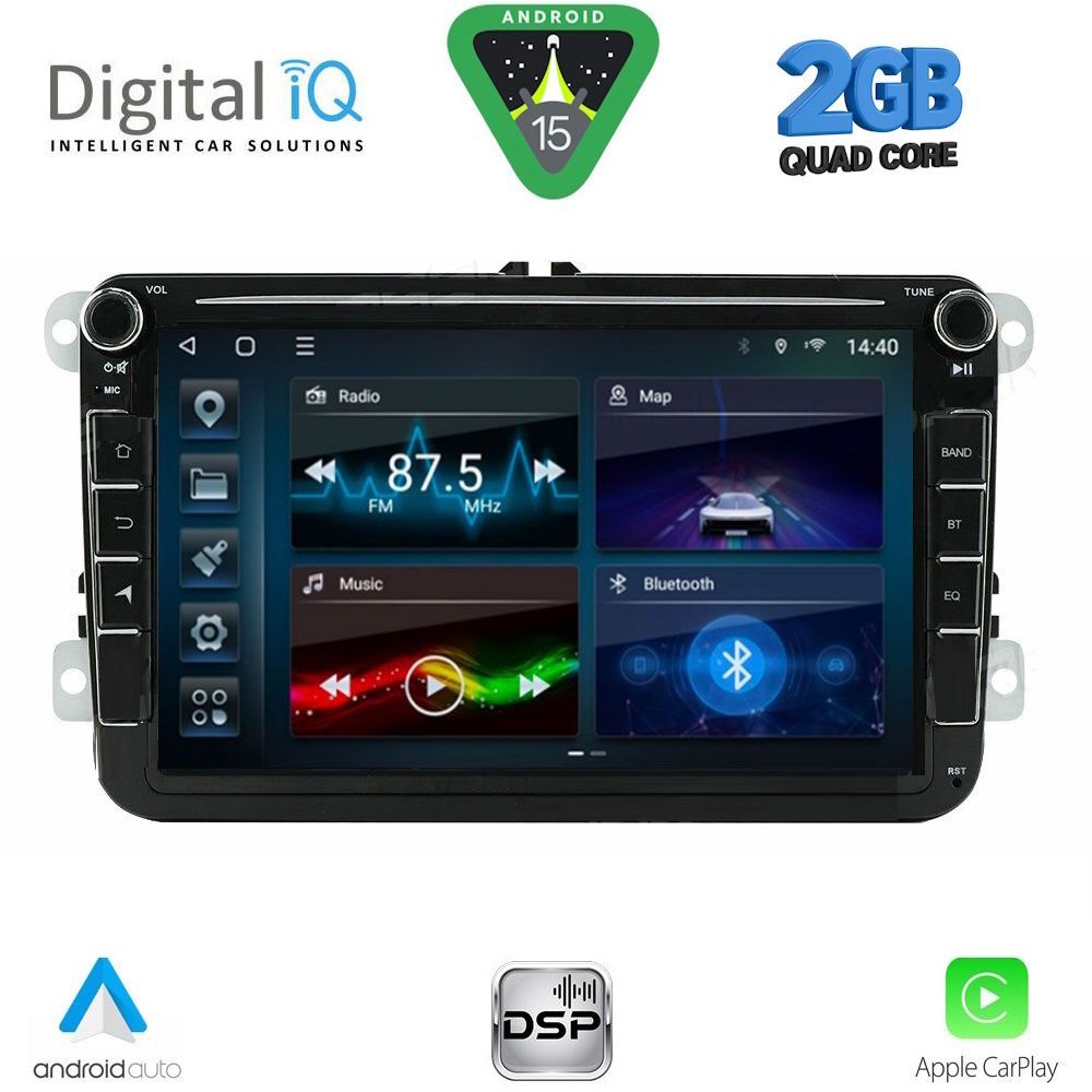 DIGITAL IQ BLD 279_CPA (8'' DECK) MULTIMEDIA SYSTEM for VW - SKODA - SEAT mod. 2004-2016