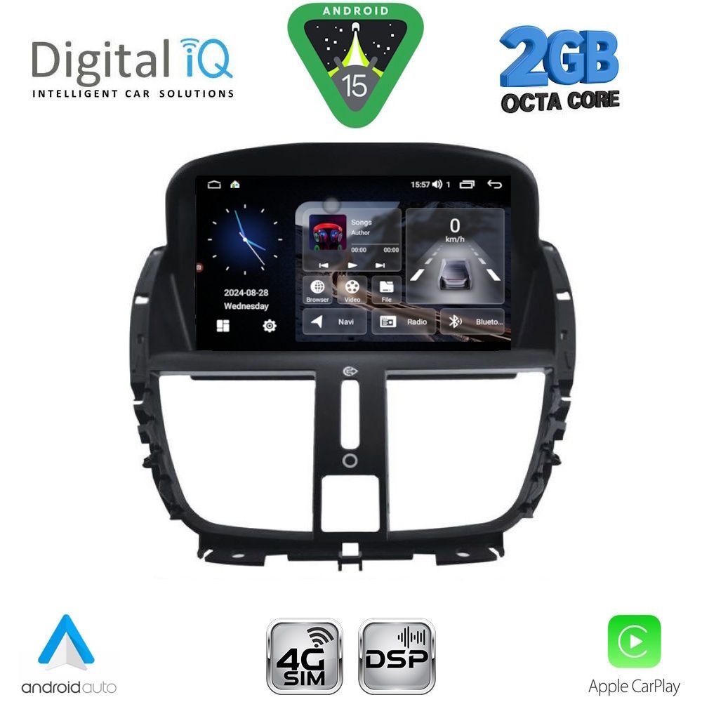 DIGITAL IQ BLF 307_CPA (7" DECK) MULTIMEDIA OEM for PEUGEOT 207 mod. 2007-2017