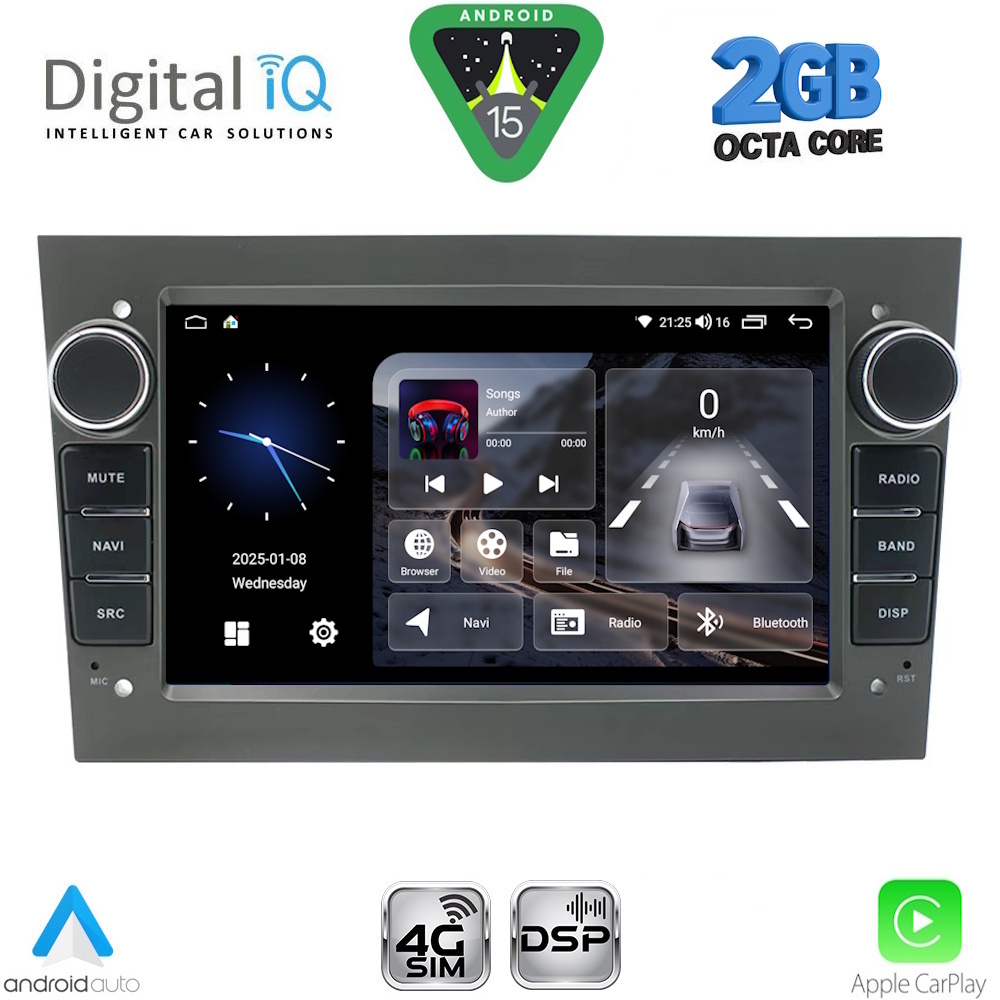 DIGITAL IQ BLF 319GR_CPA (7" DECK) MULTIMEDIA SYSTEM for OPEL ALL mod. 2004-2014 (GREY)