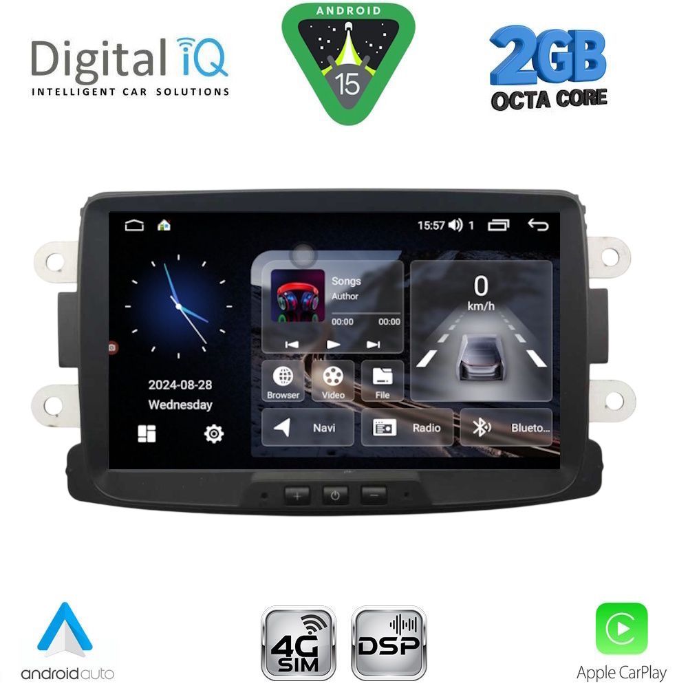 DIGITAL IQ BLF 333_CPA (8” DECK) MULTIMEDIA SYSTEM for DACIA mod. 2012-2019 - RN CAPTURE mod. 2013-2021