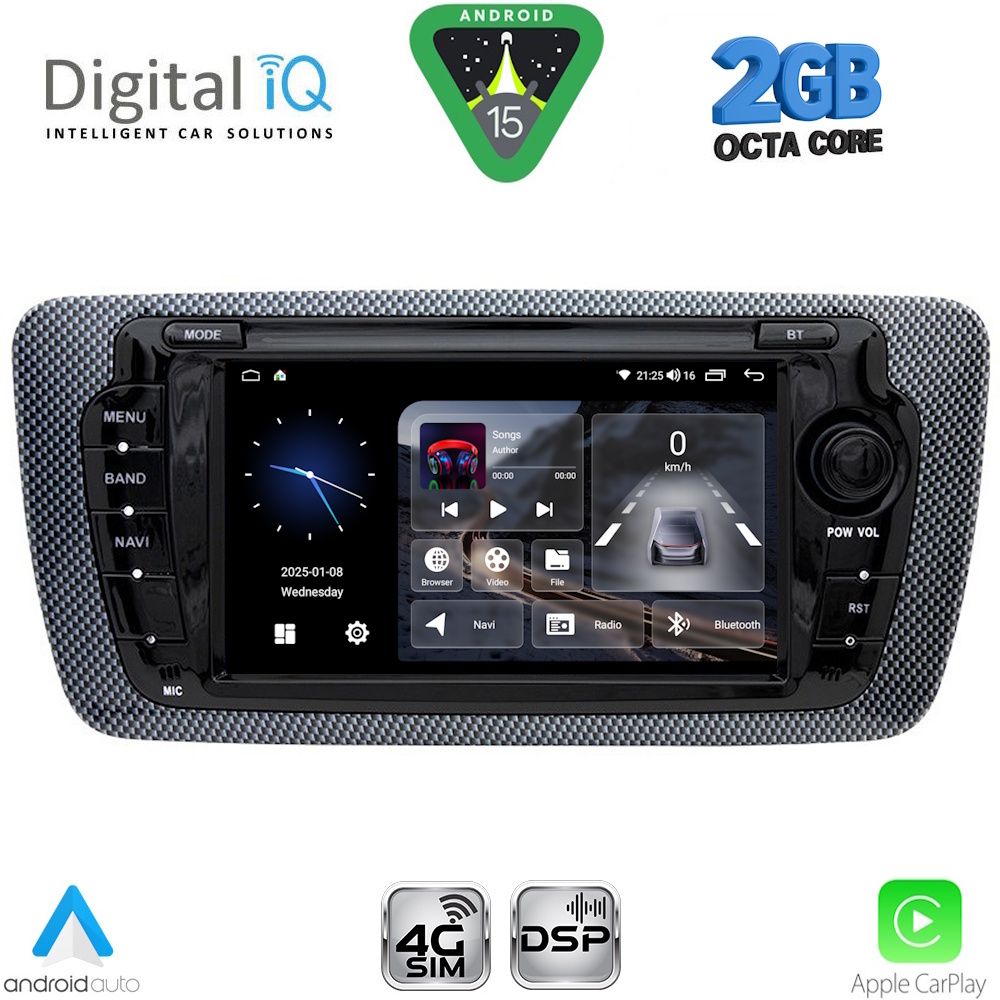 DIGITAL IQ BLF 346_CPA (7" DECK) MULTIMEDIA SYSTEM for SEAT IBIZA mod. 2008-2015