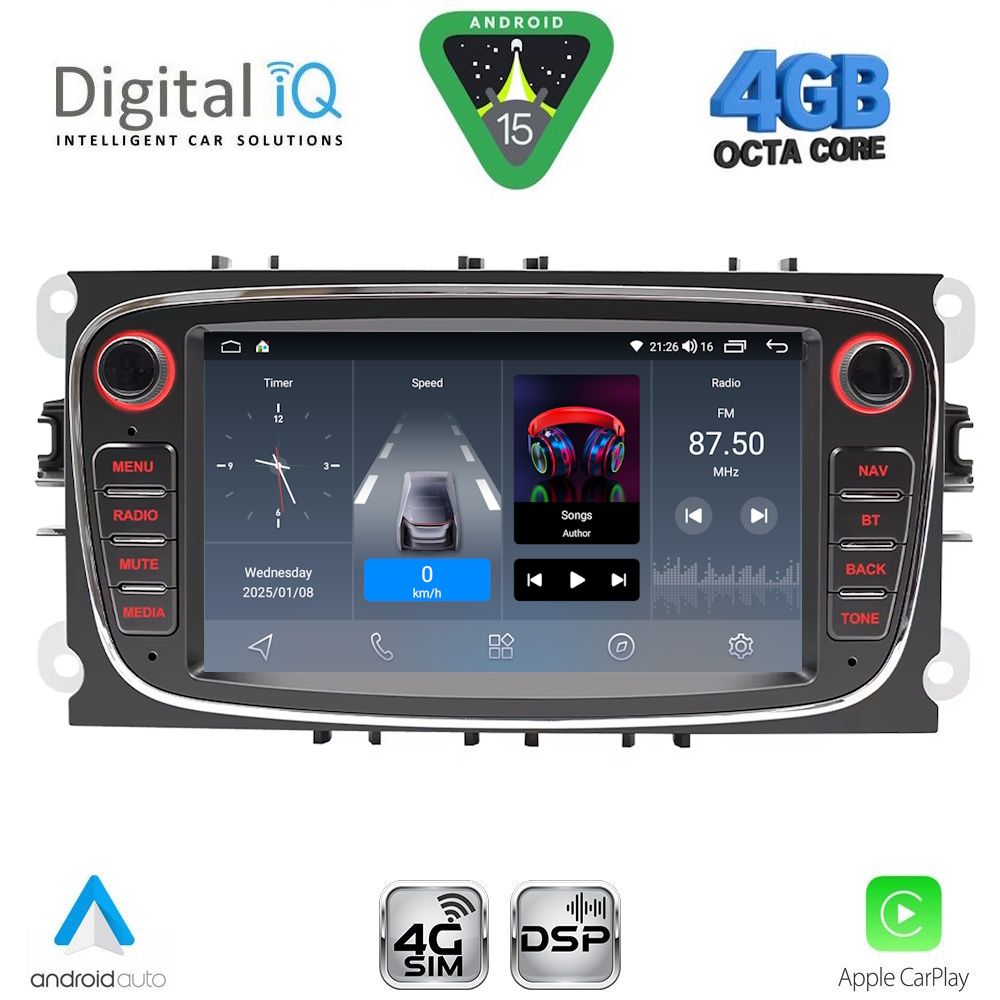 DIGITAL IQ BLG 403B_CPA (7" DECK) MULTIMEDIA SYSTEM for FORD mod. 2007-2011