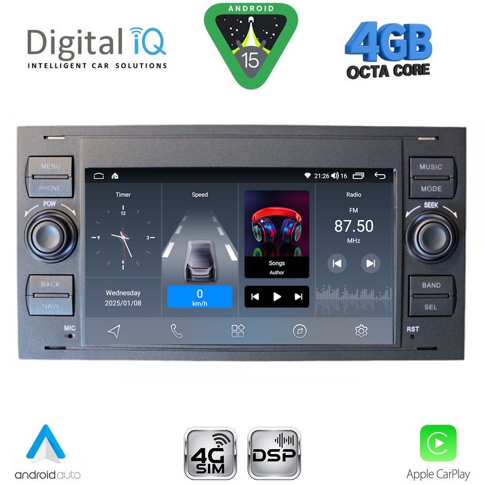 DIGITAL IQ BLG 402B_CPA (7" DECK) MULTIMEDIA SYSTEM for FORD mod. 2004-2008