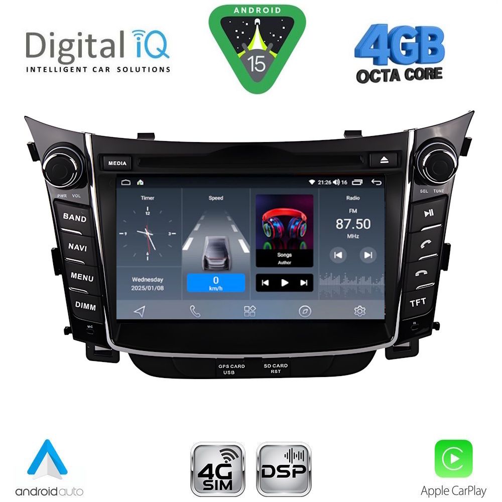 DIGITAL IQ BLG 426_CPA (7″ DECK) MULTIMEDIA OEM for HYUNDAI i30  mod. 2012-2017